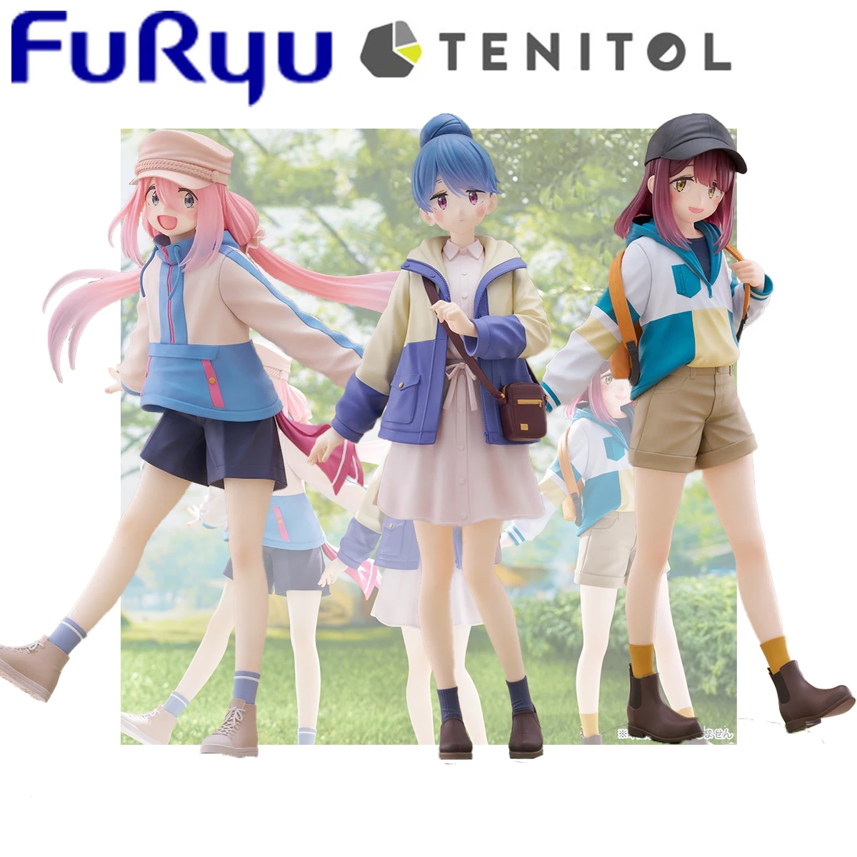 

In Stock Original Prepainted Tenitol Yurucamp Season 3 Kagamihara Nadeshiko Shima Rin Toki Ayano Anime Figure Kawaii Model Gift