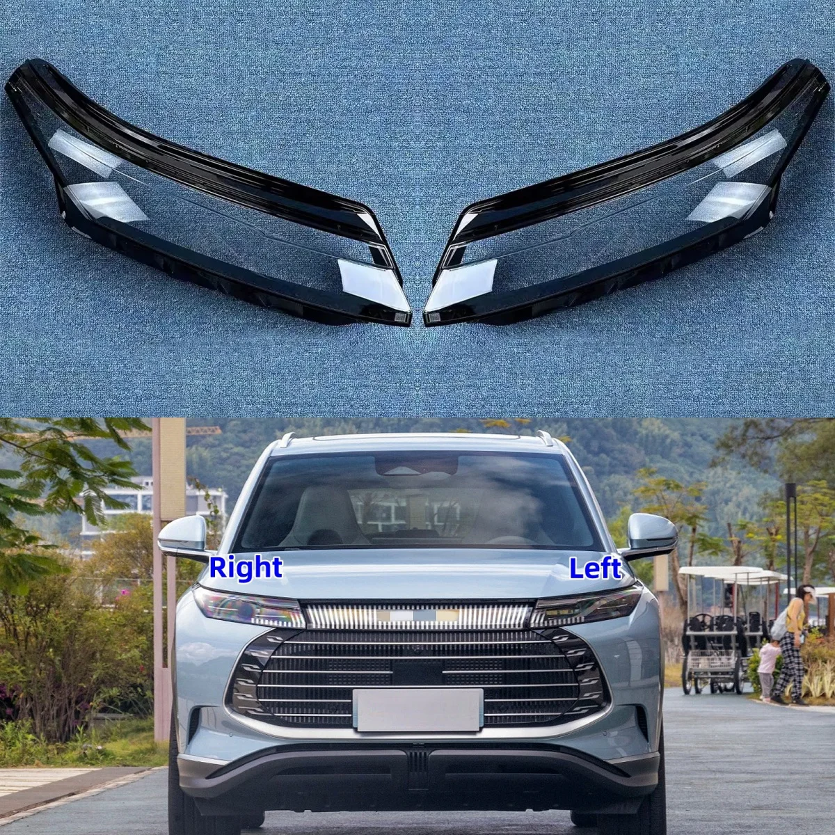 

For BYD Corvette 07 2023 2024 Car Accessory Products Replace A Transparent PC Lights Shell Headlight Glass