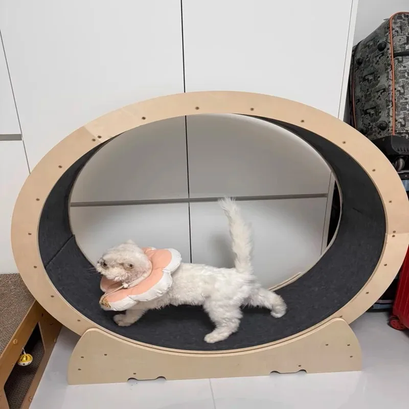 

New in Stock Cat Mute Treadmill Solid Wood Exercise Fitness Pet Cat Roller Toy Cat Climbing Frame Safe and Simple Installation