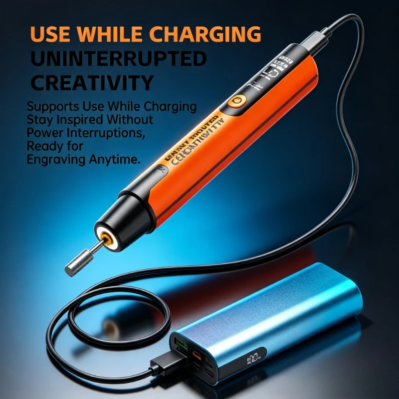 Cordless Rotary Tool Kit with 6 Speeds Rechargeable Polishing Pen Low Sound round Sanding Disk for Home DIY Crafts/Carving/Polis view 6