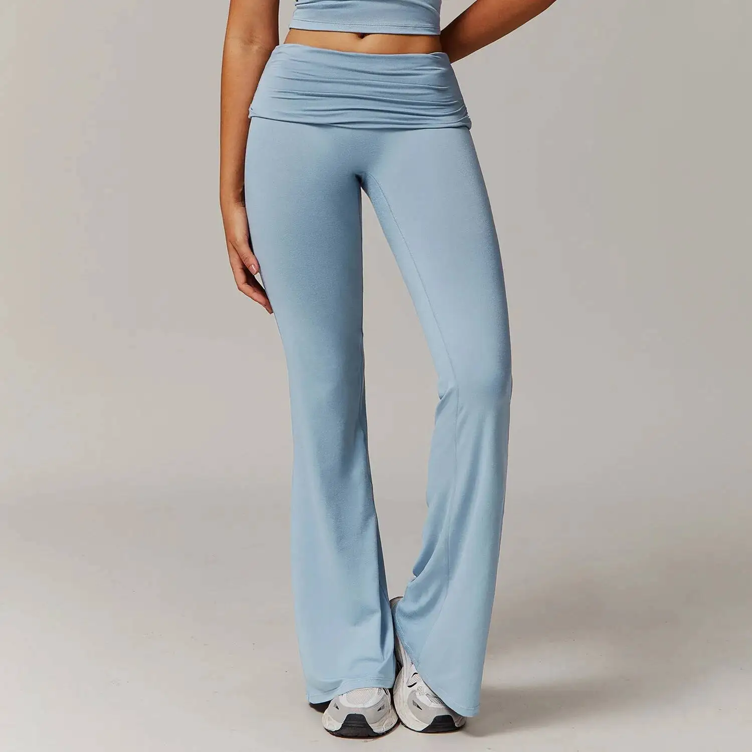 

Yoga Bell Bottoms Women S High Waist Sport Pants Gym Fiess Leggings Women Running Tight Flared Pant Latin Dance Trousers