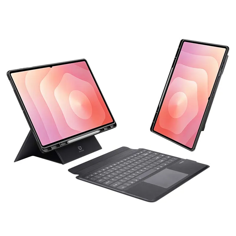 

for Samsung Tab S11 Ultra 14.6inch Case with Bluetooth Keyboard Pen Slot RGB Lighting Magnetic Detachable Foldable Stand Cover