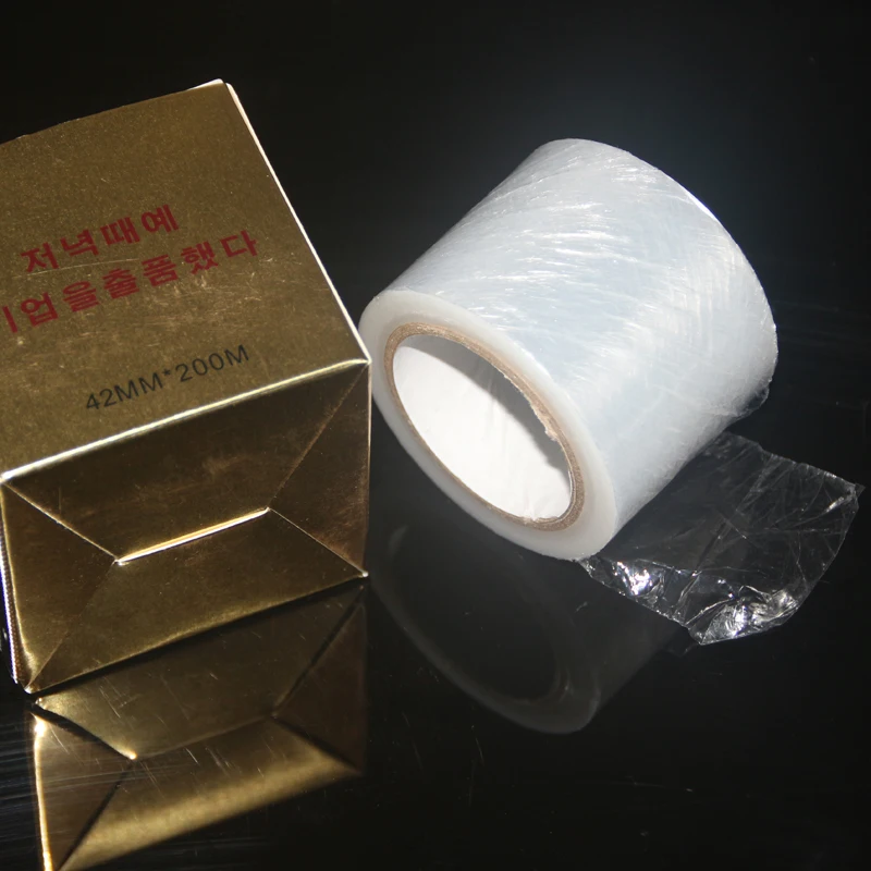 1ม้วน42MM * 200M Microblading Tattoo พลาสติกห่อทิ้งฟิล์ม Eyebrow Tattoo อุปกรณ์เสริมสำหรับเครื่องสำอางค์แต่งหน้า