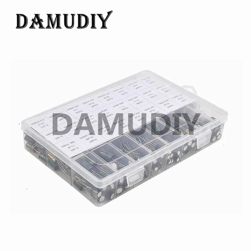 

460 шт./кор. 24 значения, высокочастотный комплект алюминиевых электролитических конденсаторов с низким ESR, 6,3 В-50 В, 1 мкФ-1500 мкФ, емкость DIP, ассорти, набор