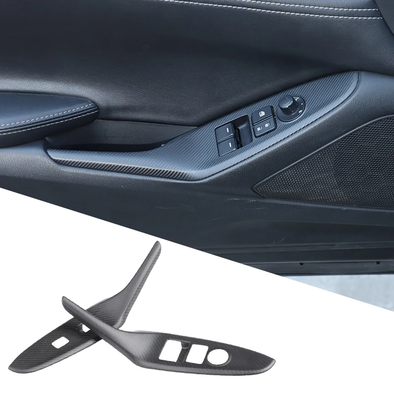 

Window Glass Lift Frame Trim Cover Real Carbon Fiber Window Switch Panel Cover Car Accessories for Mazda MX-5 ND1 ND2 2016-2026
