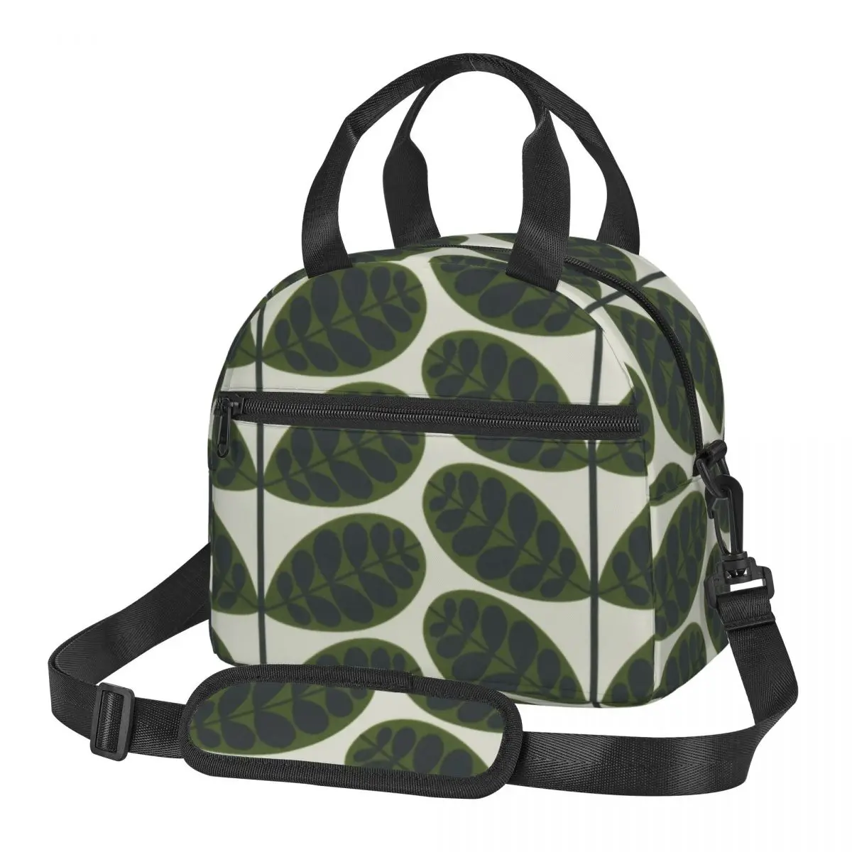 Orla Kiely Botanica Green Insulated Lunch Bag for Women Picnic Storage Food Boxes Container Cooler Thermal Lunch Box Tote