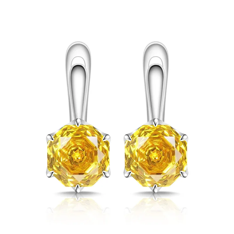 925 Sterling Silber Stilvolle Einfache Rosenschliff Hochkarätige Diamant-Damenohrringe Ohrclips Geburtstagsgeschenk – Detail 7