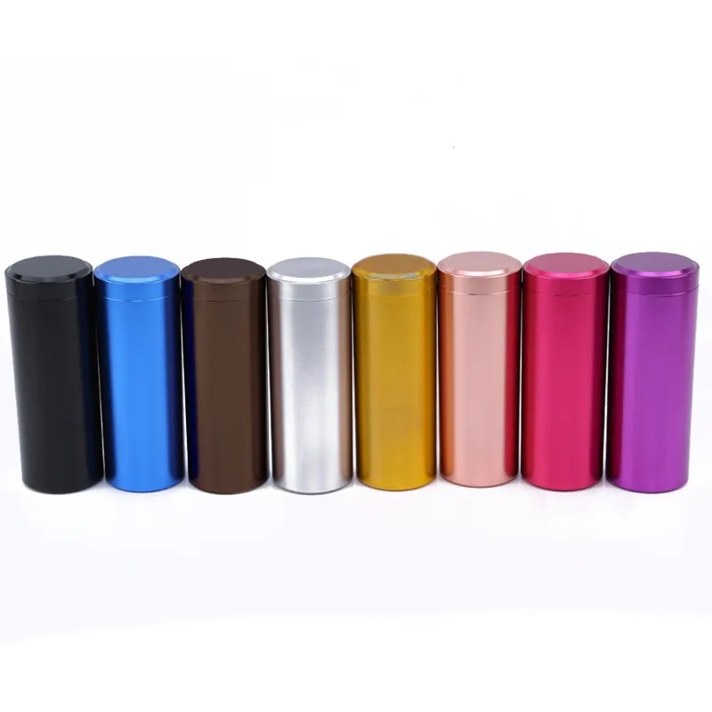 New Tea Caddy Mini Aluminum Storage Boxes Sealed Coffee Powder Cans Tea Leaves Container Portable Travel Tea Caddy Organizer