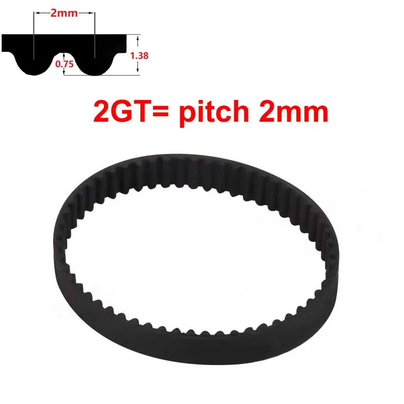 3D Printer Timing Belt 2GT-6 Closed Loop Rubber Belt 110mm 112mm 122mm 158mm 200mm 280mm 300mm 400mm Width 6mm For iOrion