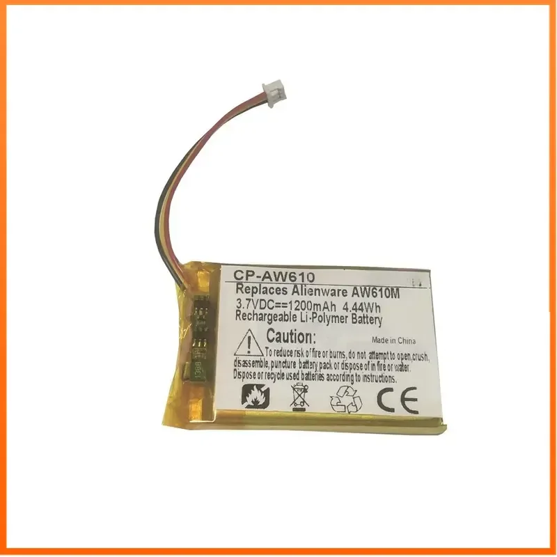 High-Quality CP-AW610 3.7V 1200mAh Rechargeable Lithium Battery for Alienware AW610M Wireless Bluetooth Mouse Battery
