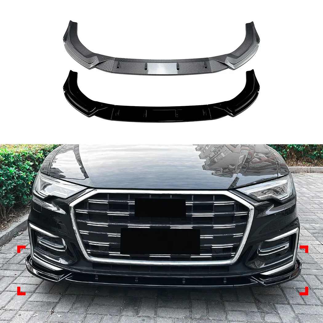 

For Audi A6 C8 Sline Sedan 2018-2025 Year Front Bumper Lip Spoiler Splitter Exterior Modification Parts