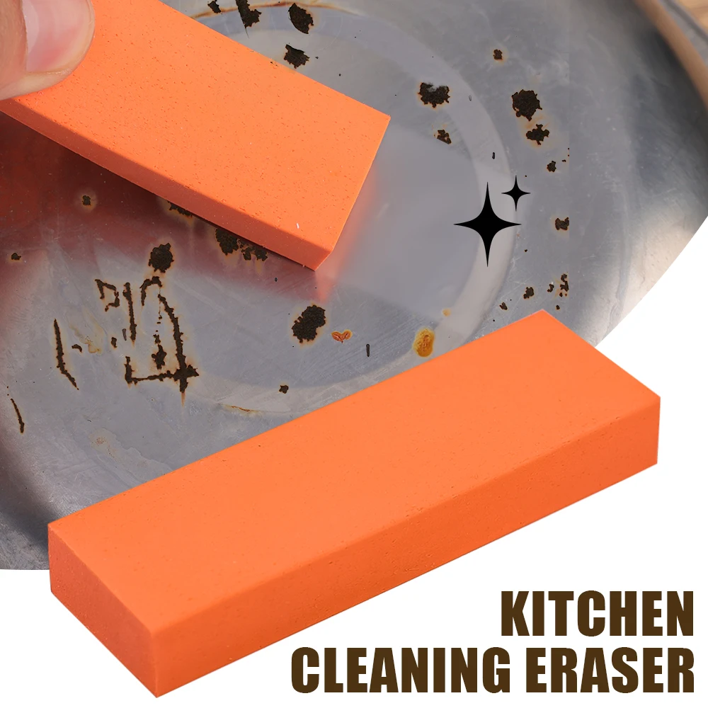 Kitchen Cleaning Eraser Orange Bathroom Glass Rust Remover Household Kitchen Clean Tools for Pot Scale Rust Brush Easy Limescale