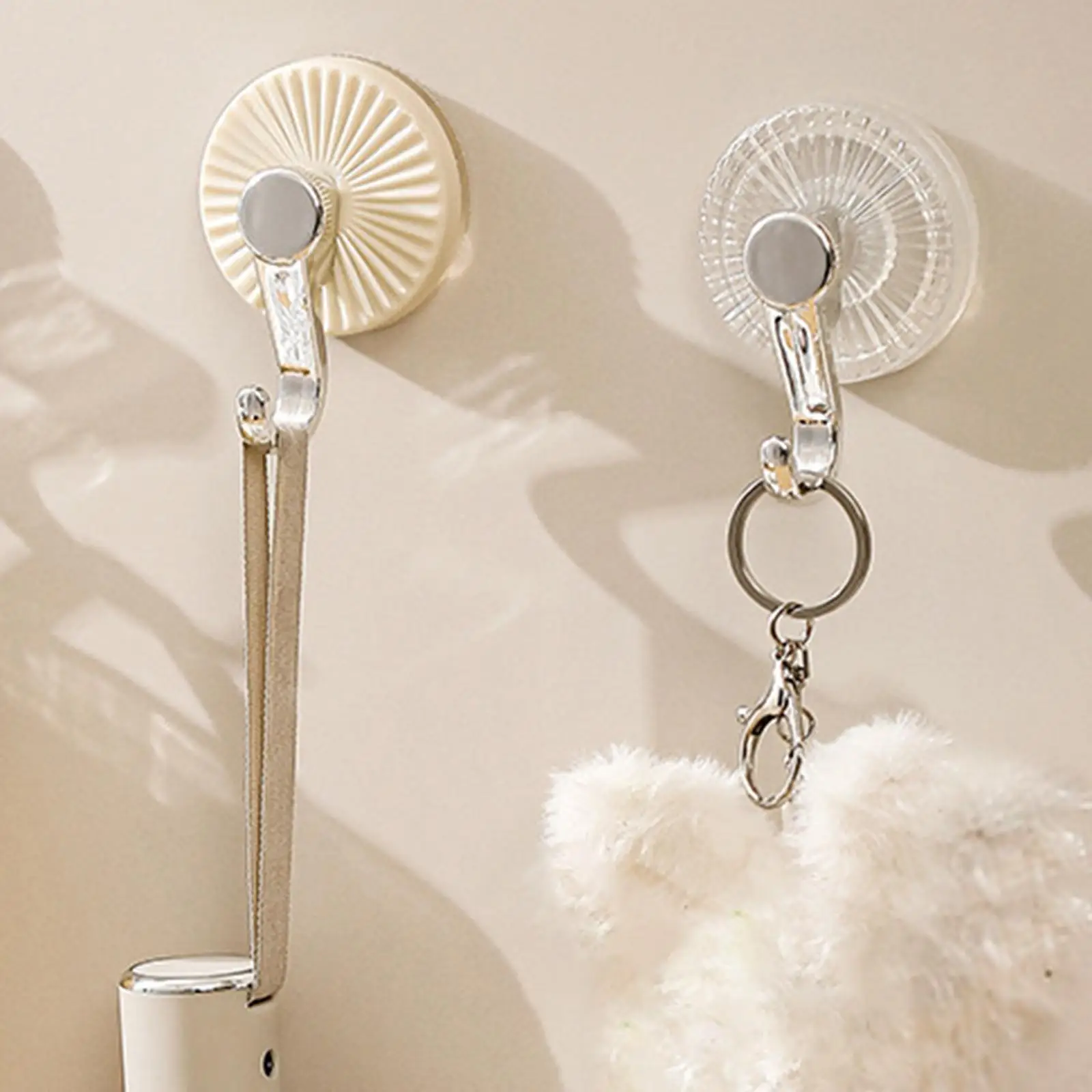 2x Vacuum Suction Cup Hooks Sticky Hooks, Bath Robe Hook Holder Heavy Duty Wreath Hanger Wreath Cup Hook for Coat Robe,Door
