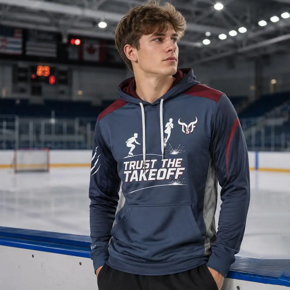 2026 New Figure Skating Graphic Hoodie Men Women Ice Skater Print Hooded Sweatshirt Fall Casual Sports Training Pullover