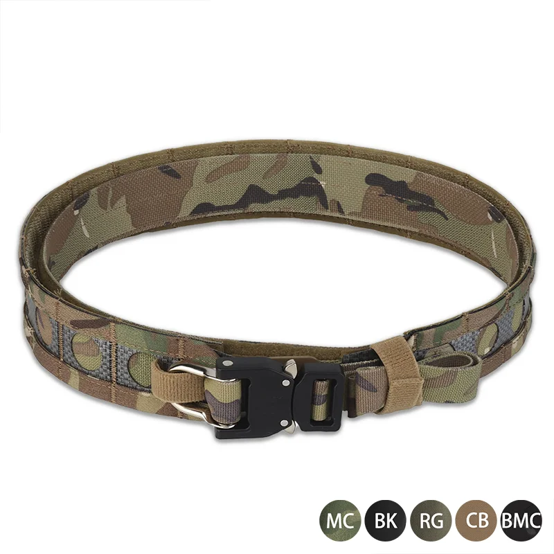Bison Belt Lightweight MOLLE 2in Quick Detach Metal Buckle Two Layer Inner Belt System Hunting Airsoft Field Waist Gear