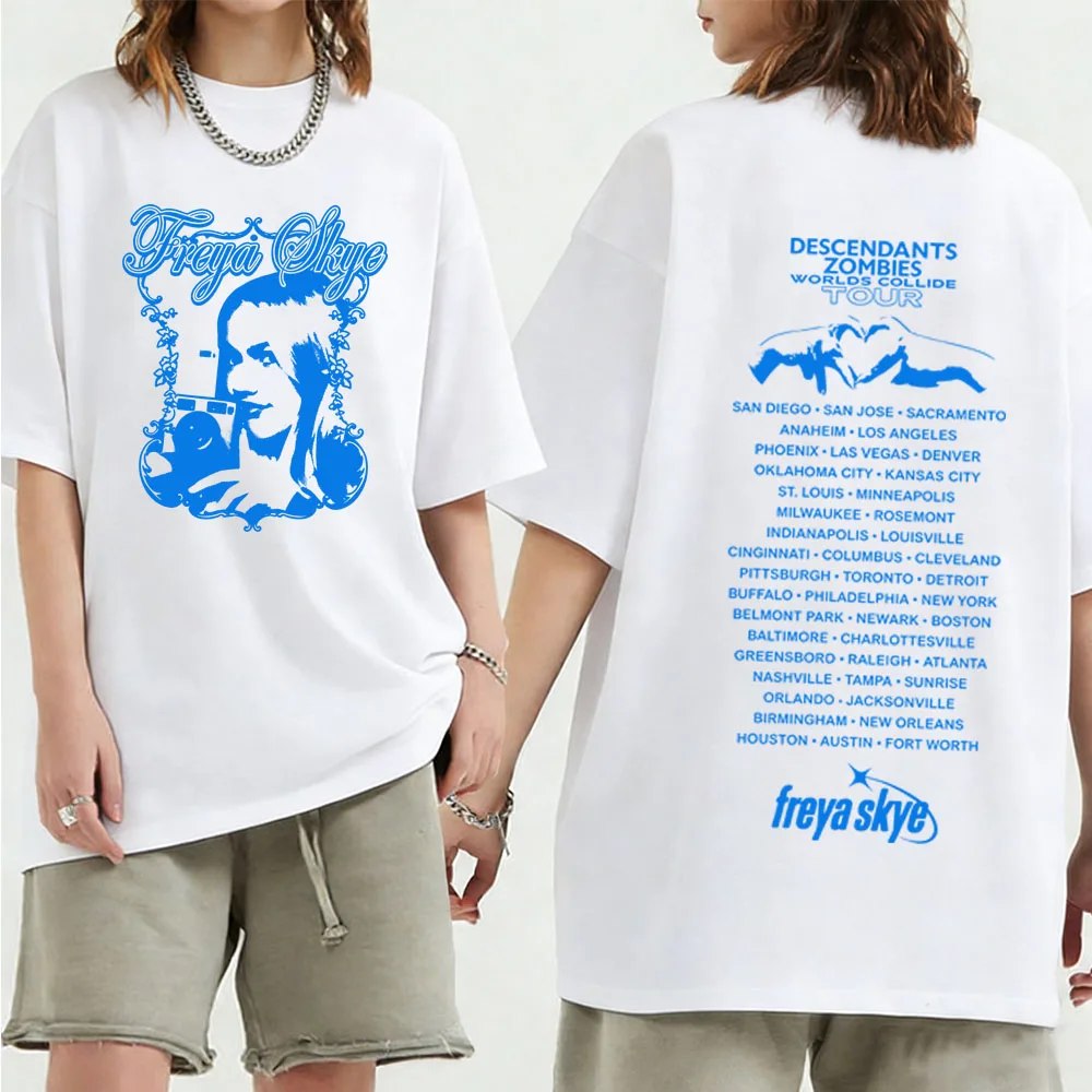 Freya Skye Stars Align Tour 2026 2027 T-shirt Man Woman Harajuku Short Sleeve O-neck Casual Shirt