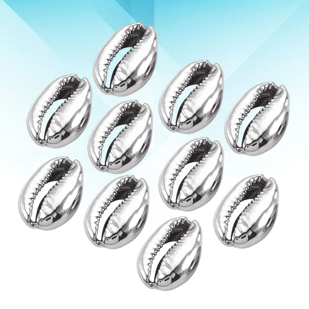 

50 Pcs Metal Shell Beads Electroplated Pendant DIY Jewelry Making Craft Supplies Bracelets Earrings Home Decor