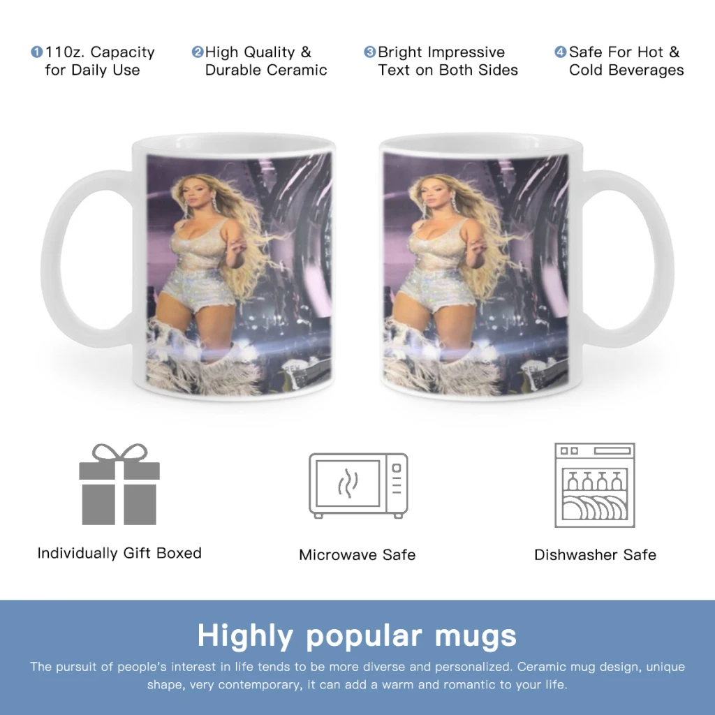 

Singer B-Beyonce Free shipping Coffee Cups Ceramic cups creative cups and cute mugs Personalized Gift Cup For Tea