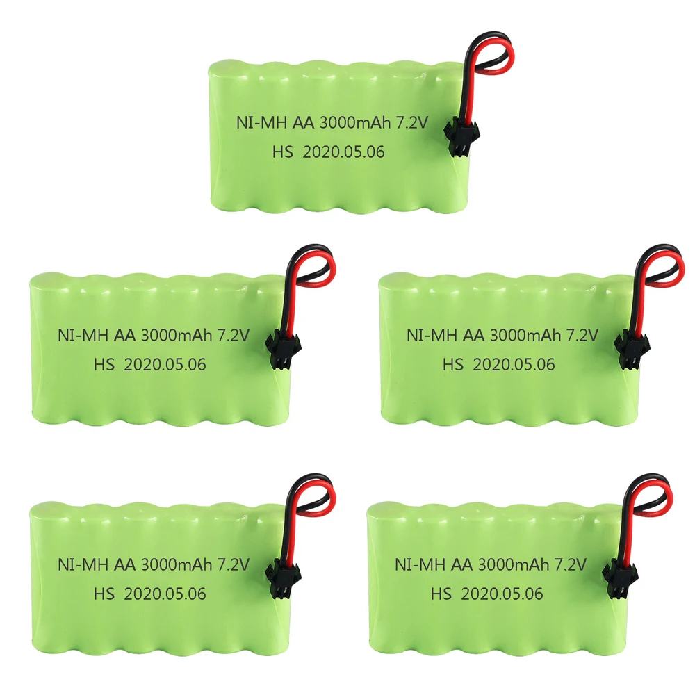 Upgrade 7.2V 3000mah NiMH Battery M model For Rc Toys Cars Tanks Truck Robot Gun Boat AA Ni-MH 7.2v Rechargeable Battery 1-10PCS