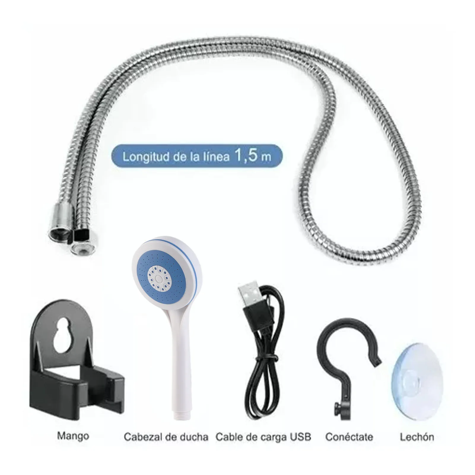 Battery Powered Shower Electric Portable Shower Portable Shower ABS Electric Battery Powered Camping Shower Pump for Outdoor Use