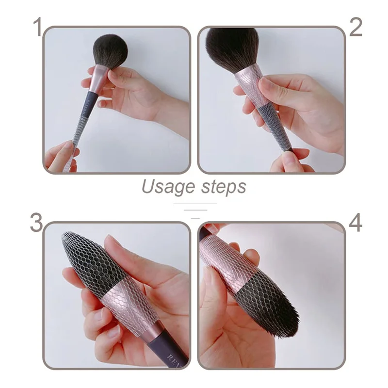 Zestaw siatek ochronnych na pędzle do makijażu 30/50/100 szt., wielorazowe siatki na pędzle do makijażu, siatka ochronna na pędzle do makijażu, zapobiegająca plamom.