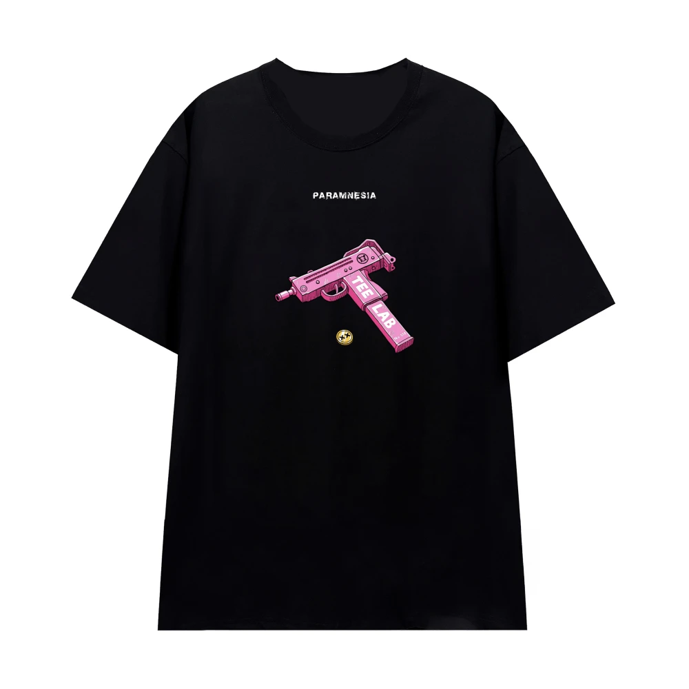 

2024 new Gun Sematic Diagram Top T-shirts Plan Sket Illustration Men Summer Cool T Shirt Black Fitness Tees For Male