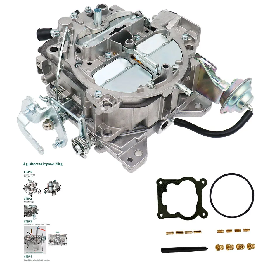 H408A 4 Barrel Carburetor for Rochester Quadrajet 4MV Chevy 327 350 427 454 GMC V8 Down Draft 2 Stage 1901R