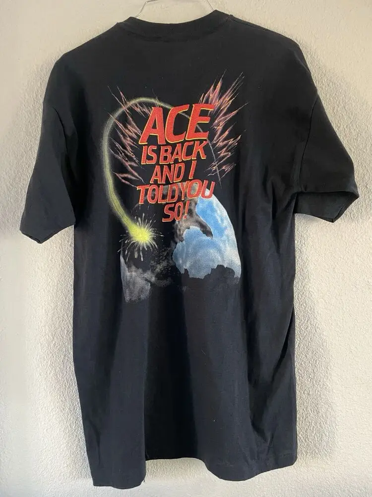 Vintage 80s Ace Frehley T-Shirt Frehley’s Comet Band Concert Large USA Rock 1987