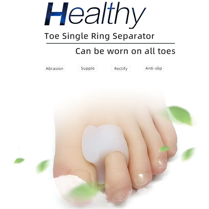 

Gel Toe Separators for Overlapping Toes, Bunions, Big Toe Alignment, Corrector and Spacer