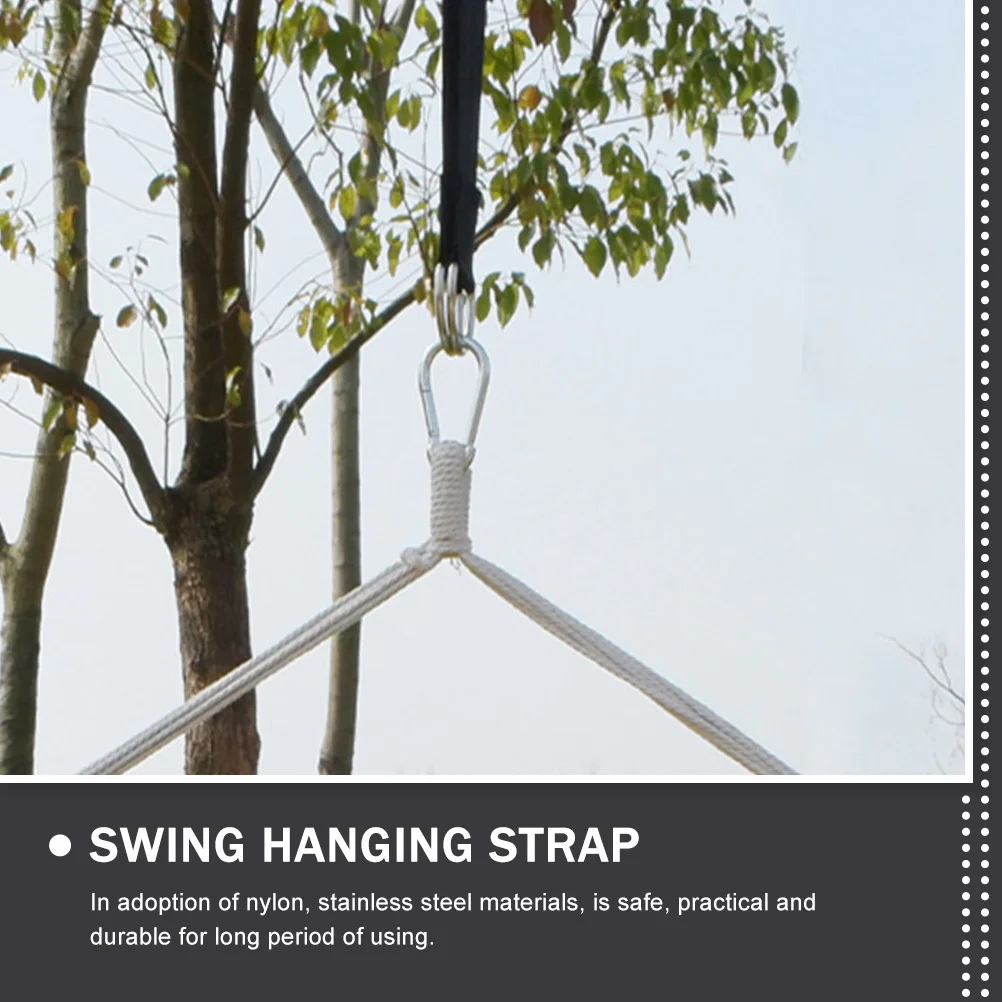 

1Set Professional Swing Hanging Strap Nylon Rope Hammock Kit Stainless Steel Carabiners Camping Outdoor Rope Swing Hanging Strap