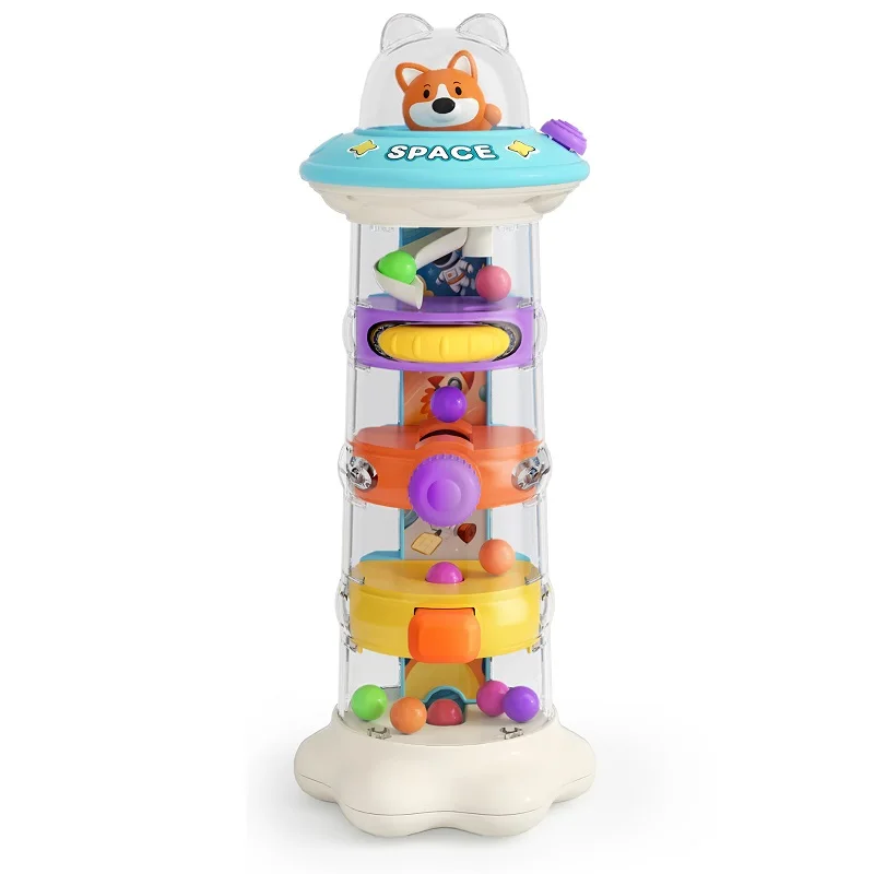 UFO Adventure Game Maze Tower Kids Puzzle Hand Eye Coordination Skill Interactive Toy Early Learning Activity Center Baby Gift
