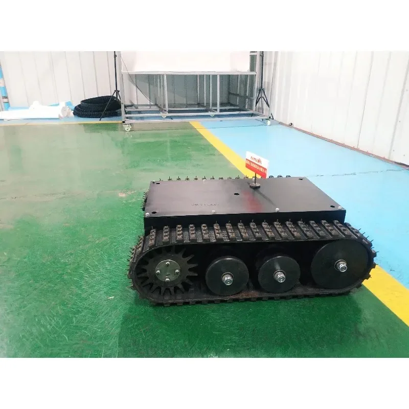 Electric Motor Rubber Crawler ATV Tracked Vehicle with  Controller Rubber Track Chassis Tracked Carrier for Outdoor Exploration
