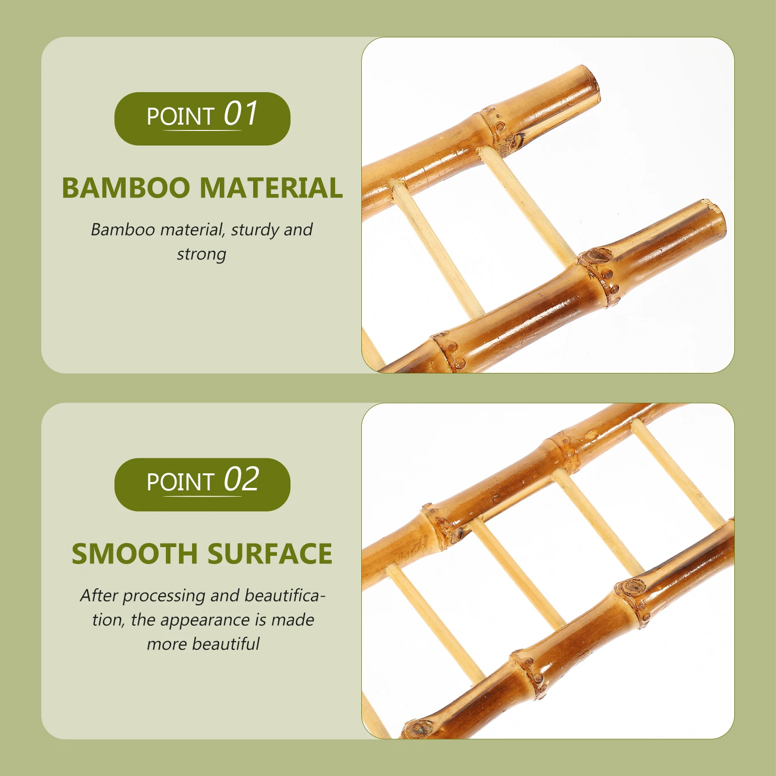 

1Pcs Sushi Bamboo Ladder Ornament Realistic Miniature Bamboo Ladder Decoration Photo Props Sashimi Dish Decor Gift
