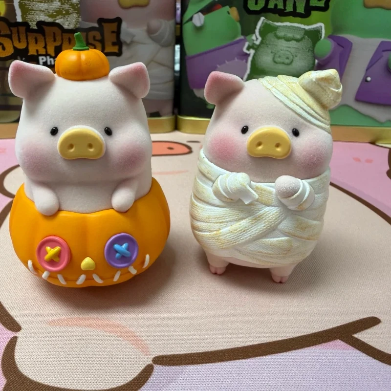 Lulu The Piggy Halluween Surprise CAN2 Serie Anime Action Figure Carino Incollaggio Camera delle bambole Decorazione del desktop Modello Giocattoli per le vacanze Regali