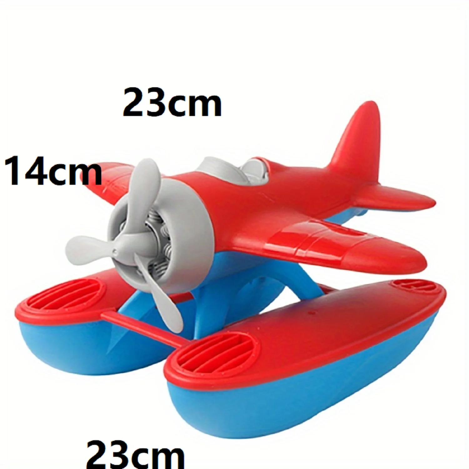 A propeller model, a toy plane, a helicopter, a fighter jet, a taxiing cartoon beach plane