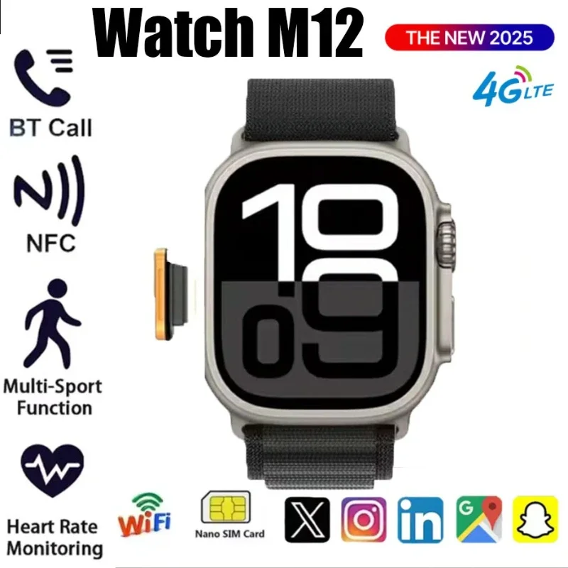 

SIM-карта Leverage M12 Smart Watch для независимого подключения к навигации по GPS-карте в режиме реального времени и выступления Android S10