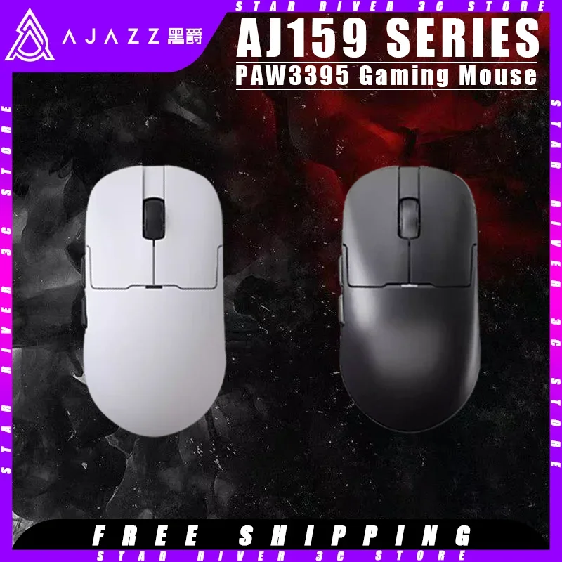 

Ajazz Aj159 Pro Mouse PAW3395 Sensor Tri-mode Wireless Charging Base 8000Hz Lightweight Custumized Gaming Mouse Pc Accessories