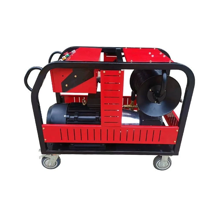 

Flow motor driven high pressure cleaning community property municipal sewer pipe dredging machine