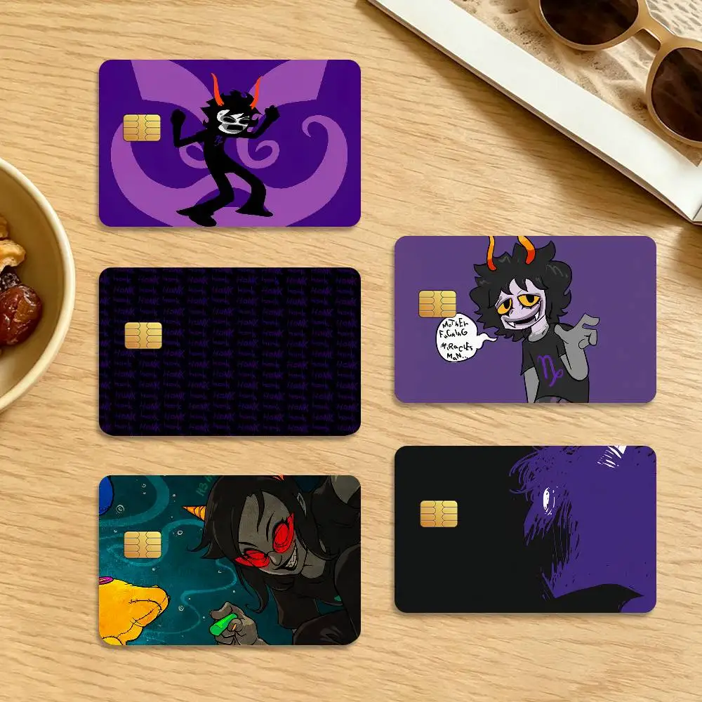 Homestuck Gamzee Makara Honk Waterproof Anti-Scratch Card Skin Stickers 4Pcs Stylish Decor Covers for Credit & Debit Cards