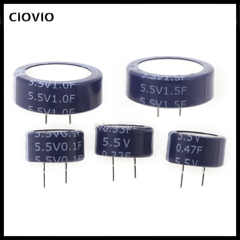 20pcs Type C Blue Farad capacitor 5.5V 0.1F 0.22F 0.33F 0.47F 1.0F 1.5F super capacitor SE-5R5-D474VY genuine