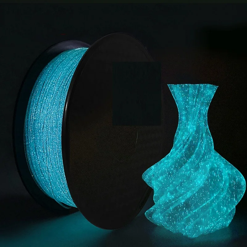 

3D PLA Filament Glow In The Dark Luminous PLA 1kg 1.75mm Glowing Filament PLA Noctilucent 3D Printing Filament Rainbow Filamento