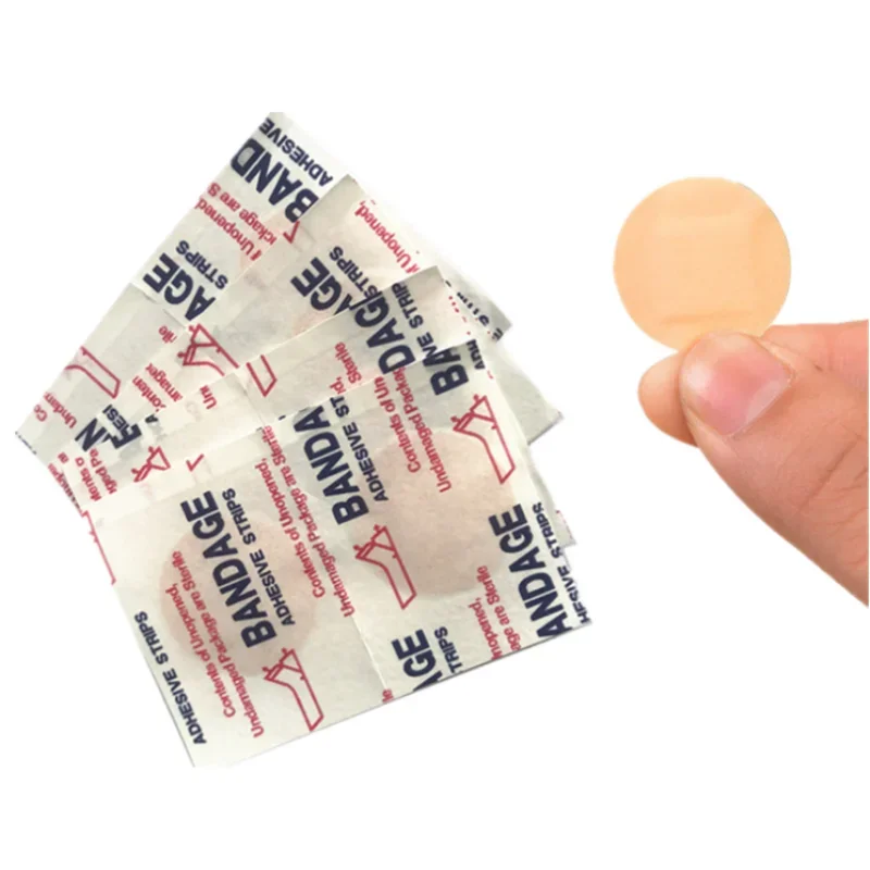 100pcs/lot Round Band Aid Circle Shape Vaccination Wound Dressing Patch for First Aid Strips Sticking Plaster Adhesive Bandages