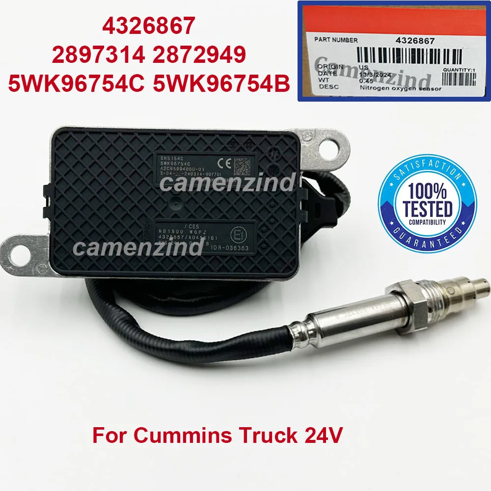 

Новый высококачественный датчик оксида азота (Nox) 5WK96754C 4326867 5WK96754B для грузовиков Cummins 24V 2897314 2872949