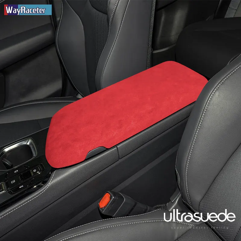 Ultrasuede Top Suede Wrap Left Hand Drive Car Storage Armrest Box Panel Trim Cover For Lexus NX AZ20 2022 2023 2024 Accessories