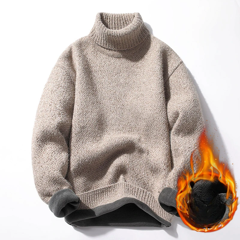 

Pure Men's Cashmere Sweater Tops Bottoming Shirt Men Autumn Winter Knitwear Men Pullover Knitted Warm High Collar Sweater C97