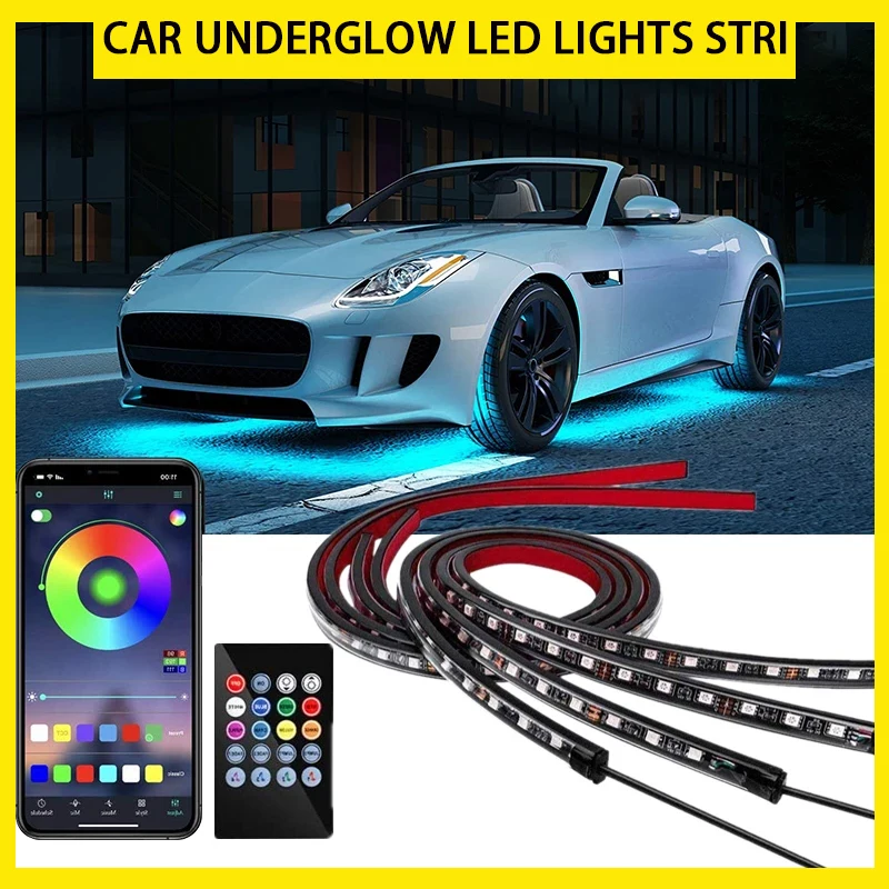 

OKEEN Car Underglow Light RGB Flexible Decorative Neon Strips Universal With App Remote Control Auto Accessory Chassis Lights