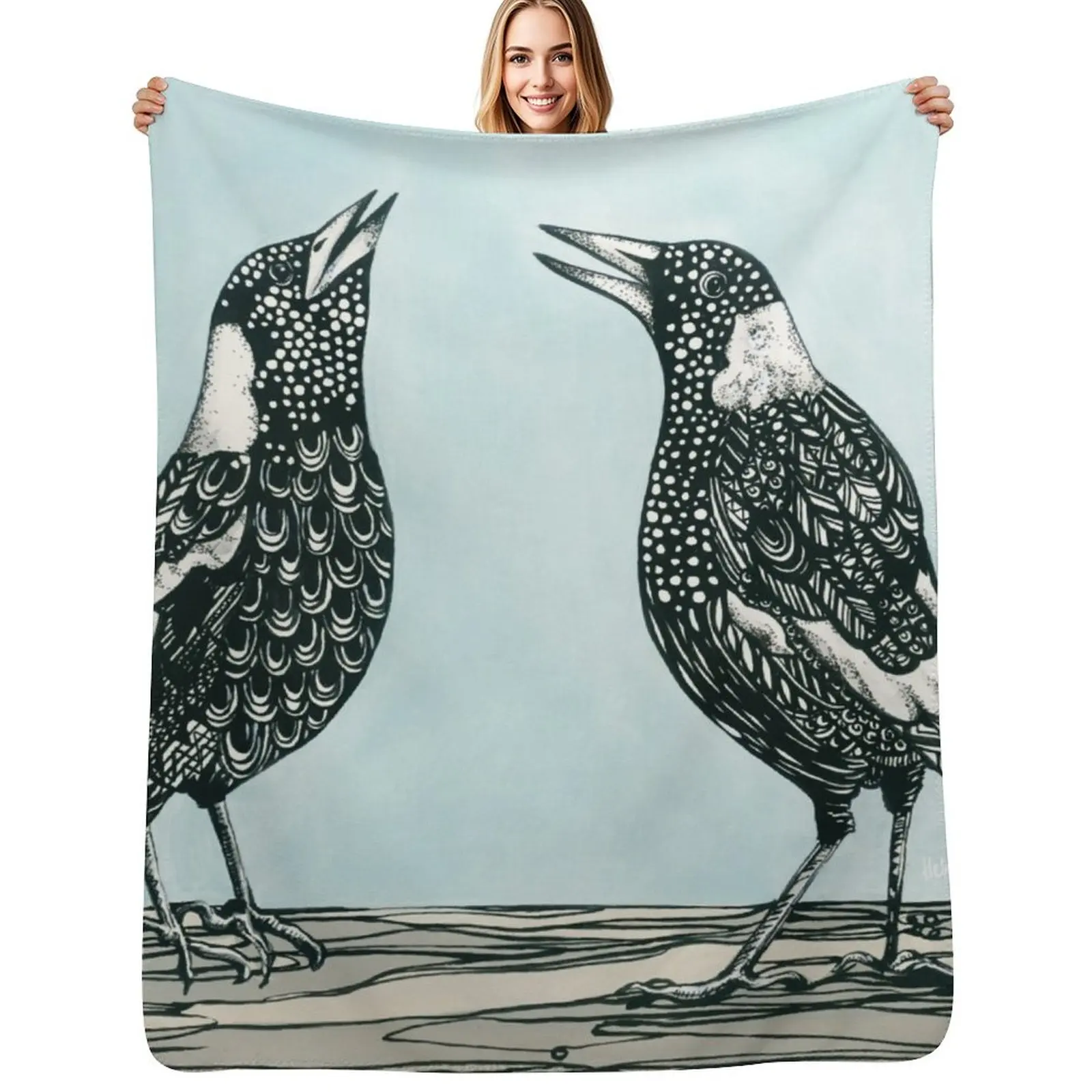 

Magpie Song Throw Blanket Beautifuls Soft Big Luxury St Luxury Brand Blankets