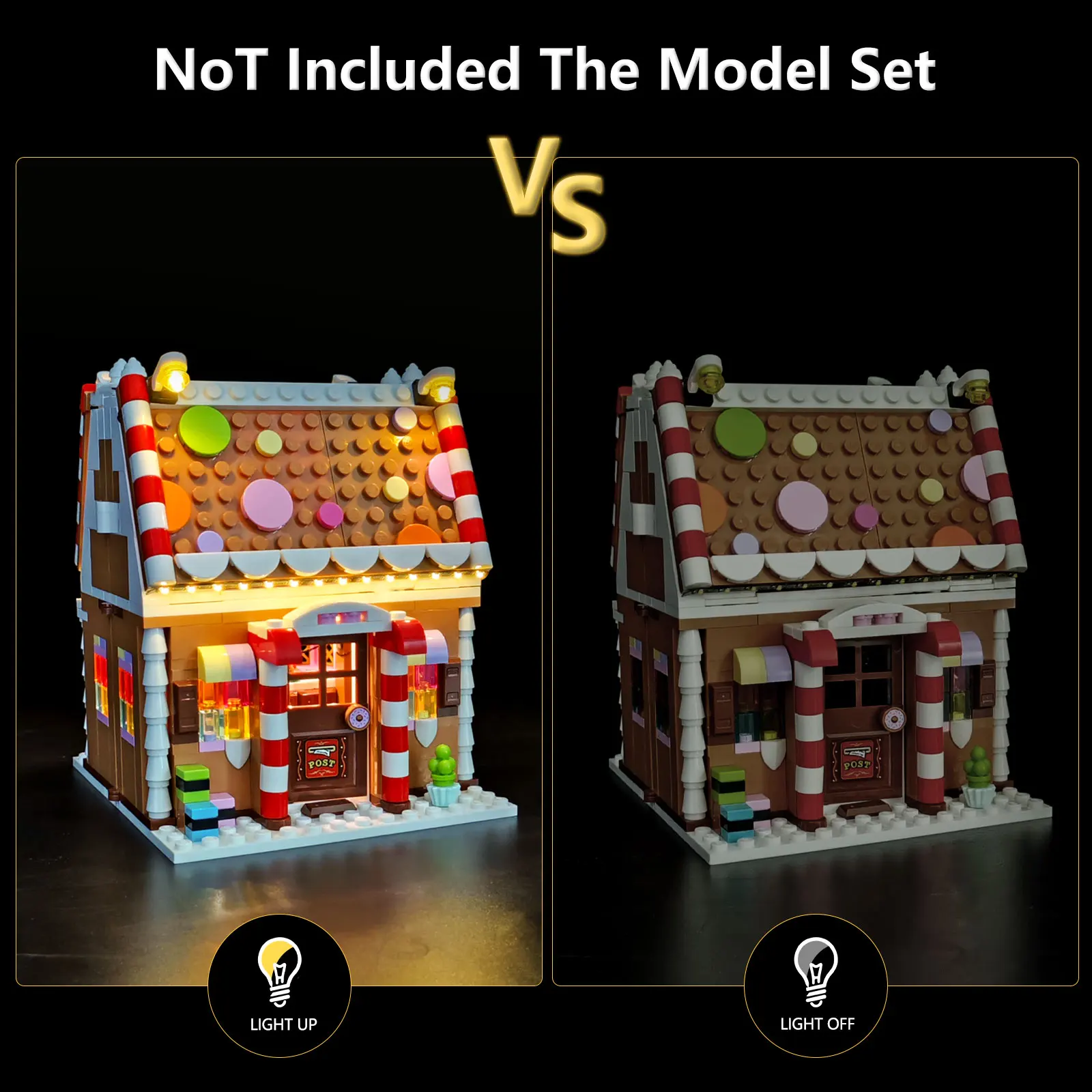 LYBMTWF LED-verlichtingsset compatibel met Lego 40809 Gingerbread House (exclusief de modelstenen)