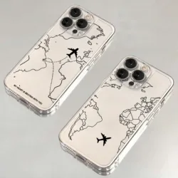 Luxury Travel inspired Airplane Route Desiran Phone Case For Xiaomi Redmi Note 13 12 12C 11 10 13C 10s 9 9s 9T 8 7 Pro Max 4G 5G