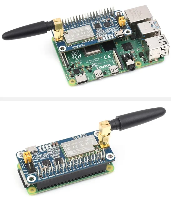 SX1262 SX1268 LoRa HAT Module 915MHz 868MHz 470MHz 433MHz Frequency Band UART Interface For PI5/4B/3B/Arduino/STM32